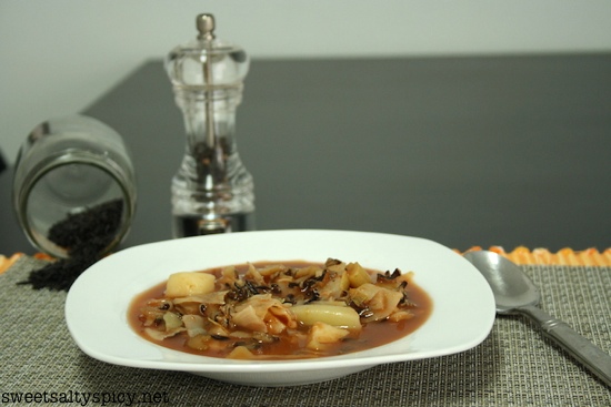 wild rice and cabbage soup